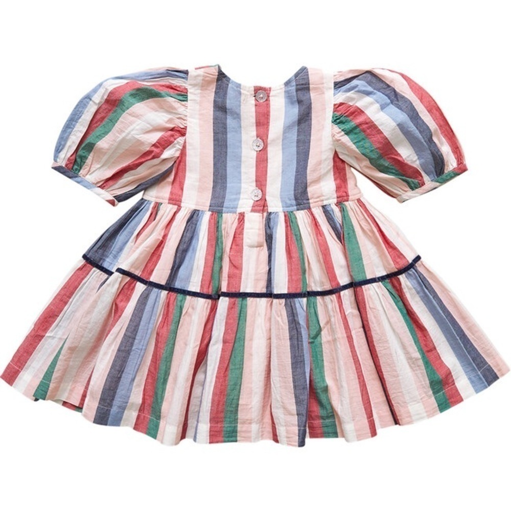 Pink Chicken Maribelle Dress Holiday Stripe Size 2T - Picture 2 of 9